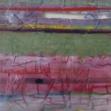 composition, watercolour ink and wool on paper 2026