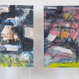 2 city landscapes, 28x18cm each, 2026