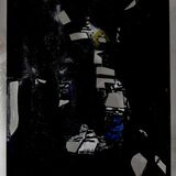 Inside a Coal Mine, ink acrylic, plants and wool on paper 65x50cm 2026