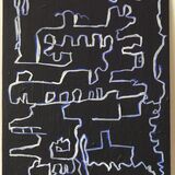 Night Journey, acrylic on wood panel, 2026