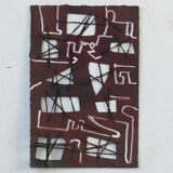 Steelworks, acrylic and sewing on paper, 29x19cm