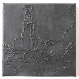 The Coal Mine Jane Walker, 30x30cm, acrylic and stitching on canvas, 2026