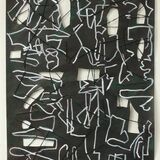 Volklingen Steelworks, acrylic and thread on paper 70x50cm 2026