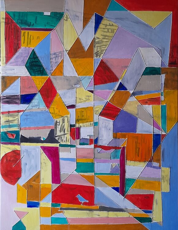 Y, Yorkshire Way oil on canvas 130x100cm 2022