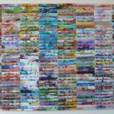 cityscape watercolour on japanese paper 140x250cm 2011