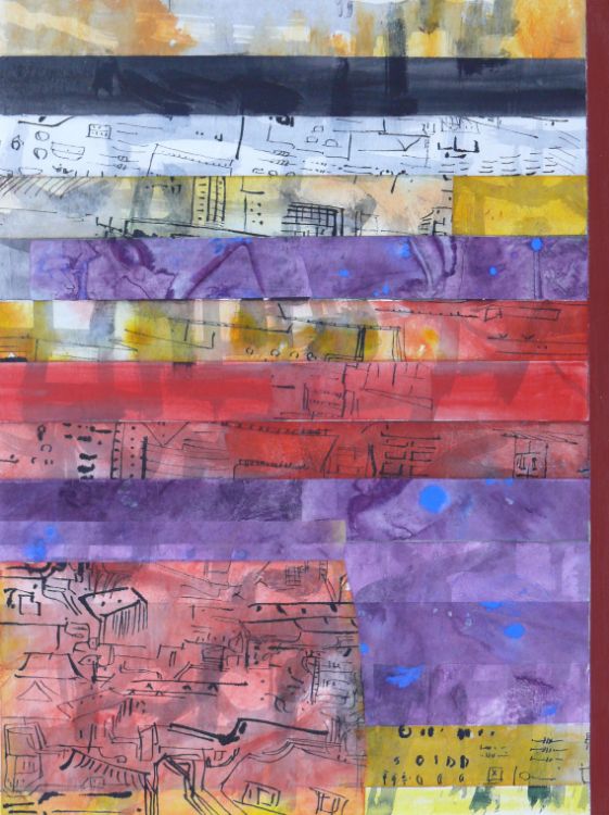 ink and watercolour on paper on panel 40x30cm