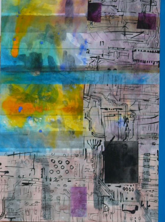 watercolour and acrylic on paper on panel 40x30cm no 47