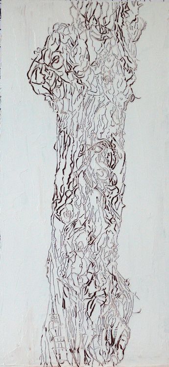 street tree 2019 oil on panel 60x35cm