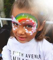 rainbow cloud face art 2