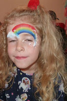 rainbow firework face art