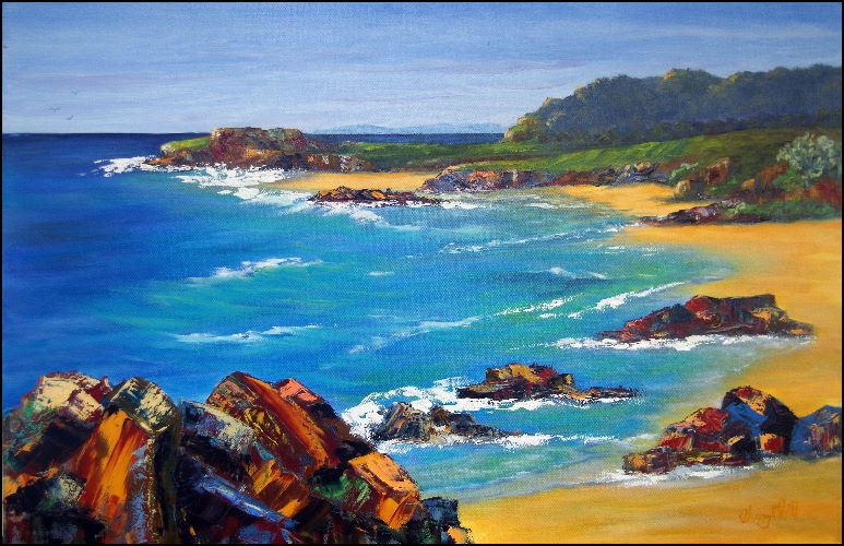 Cheryl C Hill Fine Art Overlooking Reef Beach