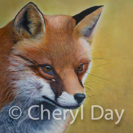 Original acrylic painting "Fox Study"