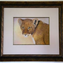 Original pastel painting framed "Moremi Young Royal"