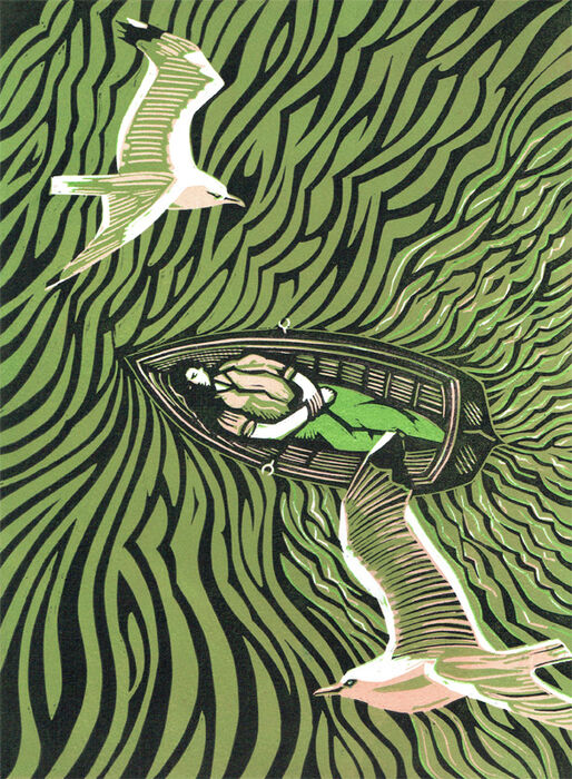 Cast Adrift (pink and pea green)