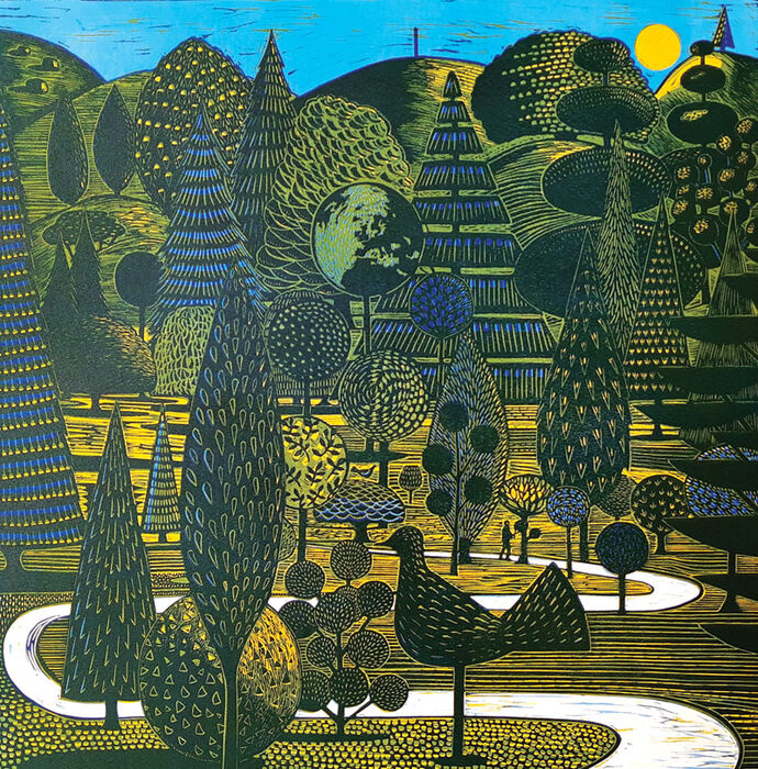 Topiarist Linocut Card