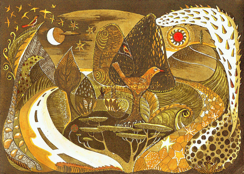 Bird in the Bush (Gold ochre)