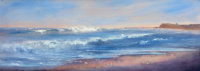 Evening light Oil White frame