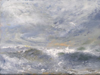 Lonely Gull over a winter sea, Sold