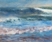 Whitby Waves White frame Paintings Whitby Waves