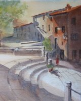Lucignano on steps of S. Francesco Tuscany. SOLD