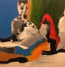 Seated Figure in Turquoise
