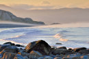 Sea Mist and Boulders
