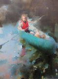 Coming ashore, oil on canvas 130 x 96cm