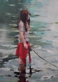 Edge of the river teign, oil on painting 87 x 61cm. Unavailable.