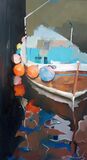 The Harbour Whitby. Oil on canvas, 110 x 56 cm