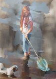Minnows, oil on canvas 86 x 61cm