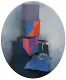 Paper Cubes, oil on canvas 41 x 35cm