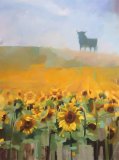 Sunflowers & sherry, oil on canvas 122 x 76cm