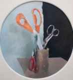 Scissors, oil on canvas 42 x 40cm