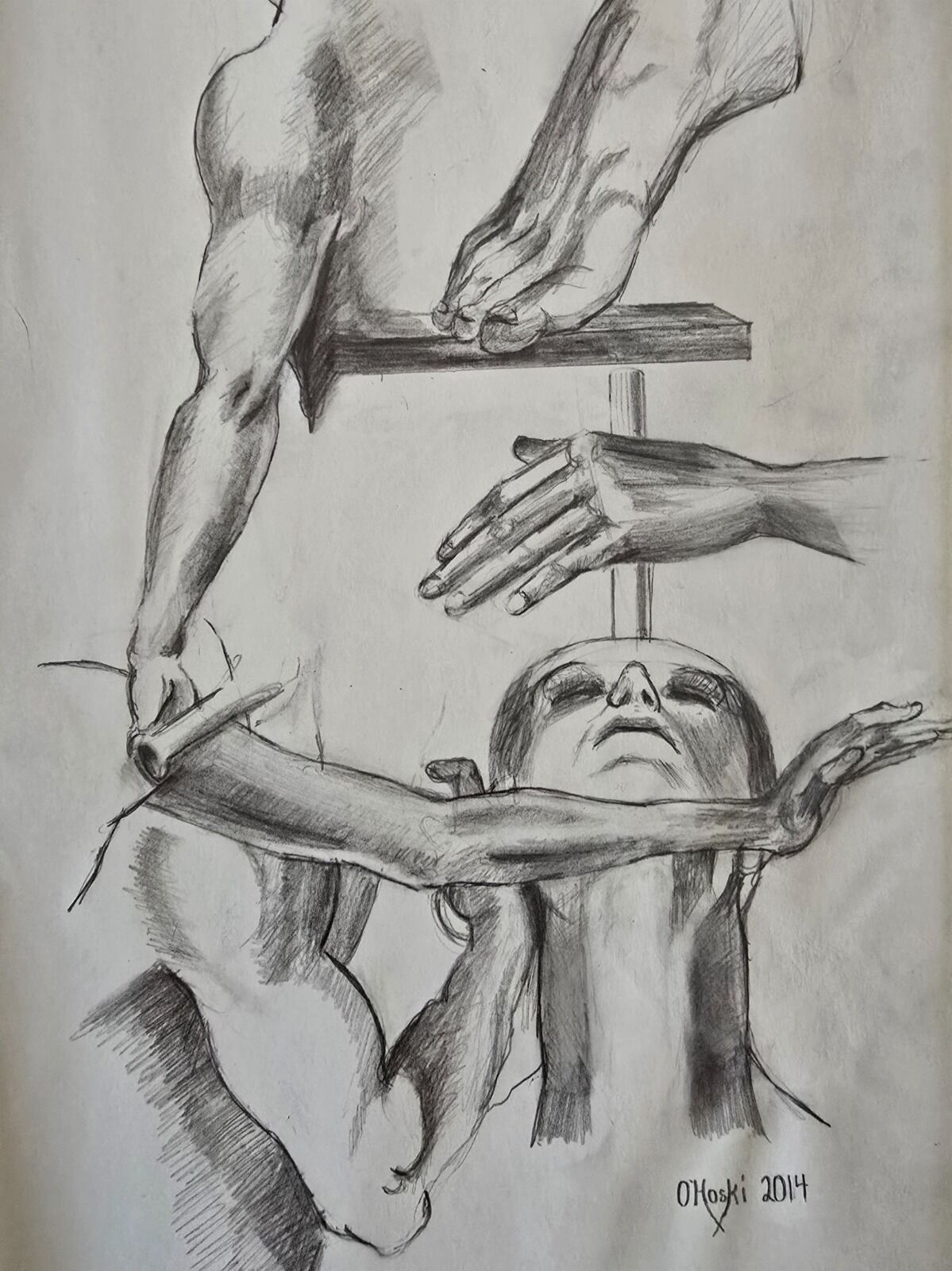 Dimensions, 9" X 12", Graphite on paper