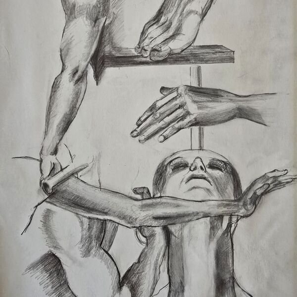 Dimensions, 9" X 12", Graphite on paper