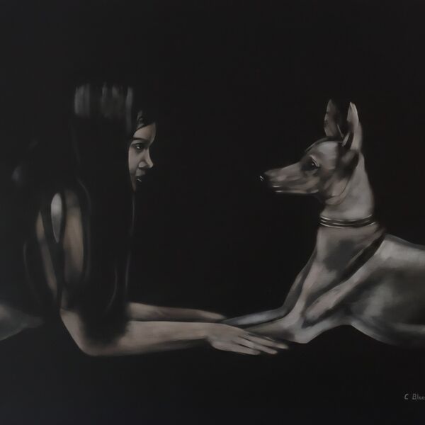 In Confidence, 30" X 40", Acrylic on canvas, 2011, Private collection