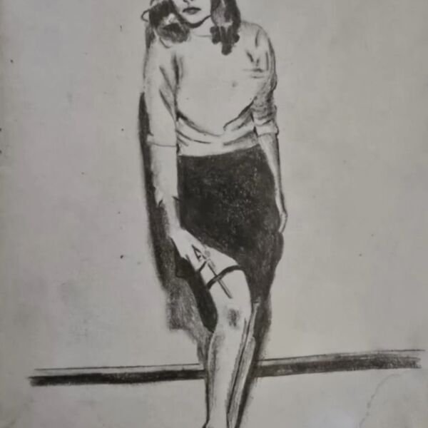 Untitled Old Hollywood, 5" X 7", Graphite on paper