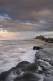 Waves at Banburgh Castle