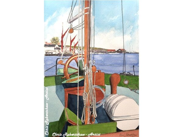 Thames Barge at Maldon, Aft Deck