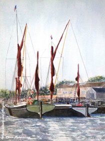 Thames Barges at Maldon Quayside