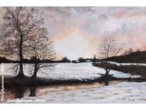 Winter Sunset, The Bollin, Wilmslow