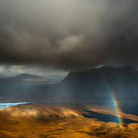 Assynt storm and rainbow