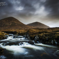 Waterfall and Beinn Dearg Mhor