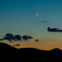 Beinn na Caillich new moon panorama