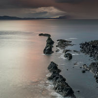 Fiery sky over Skye