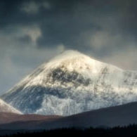 Glamaig light in the storm