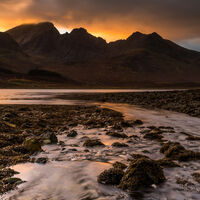 Last light behind Blabheinn