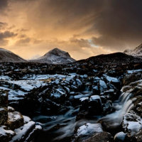 Sligachan sunset snow 2