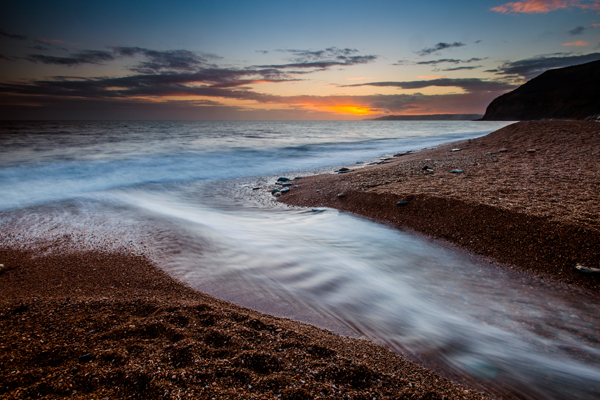 Seatown, Dorset, sunset