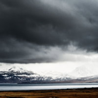 storm mountains iceland